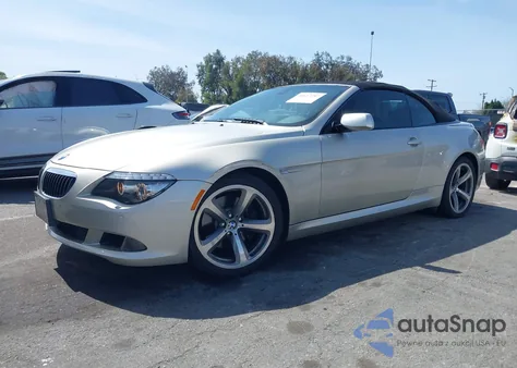 2008 BMW 650I из США, поврежденный, VIN WBAEB53538CX63383